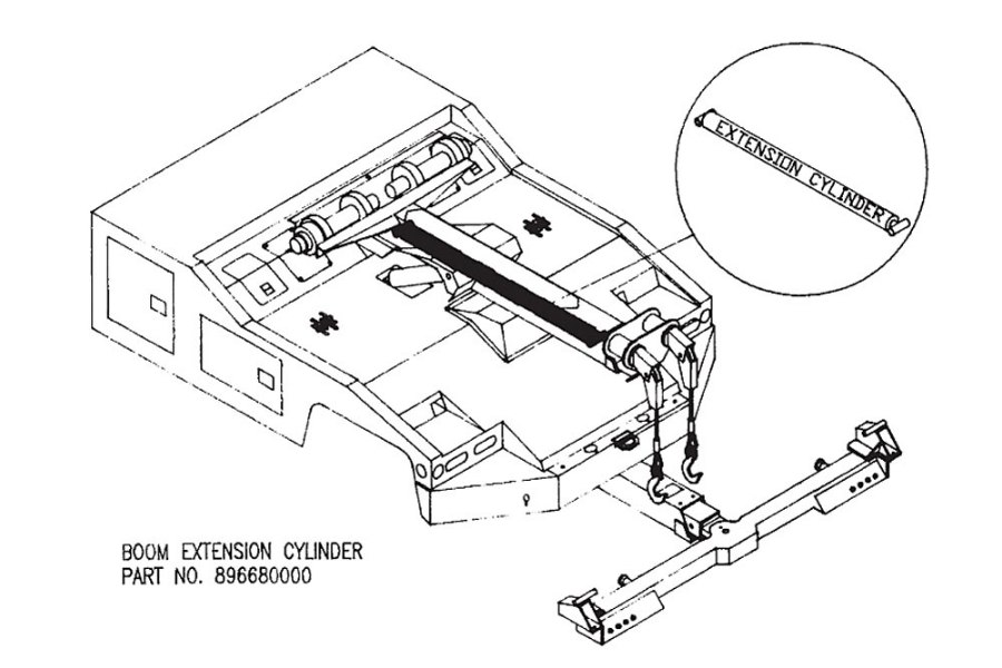 Picture of Miller Boom Extend Cylinder Vulcan 896 / 897 Series