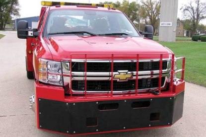 Picture of Diversified Push Bumper Chevy Silverado 3500 / 2500HD '08 - '10 (Not Classic) w/ Grille Guard