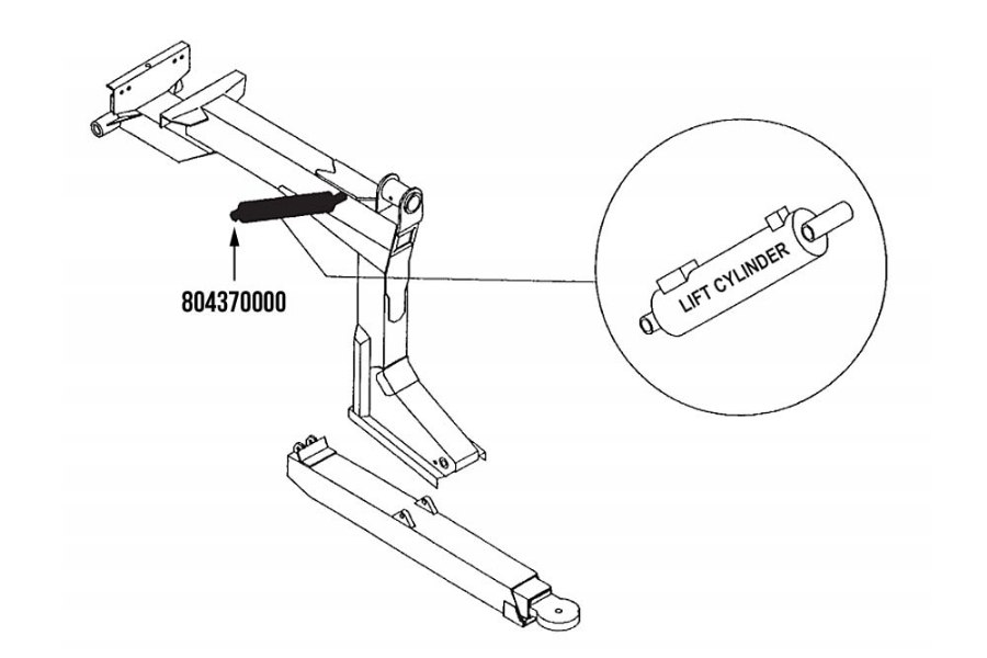 Picture of Miller Boom Lift Cylinder Vulcan 805 / 806 / 807 Auto Grip