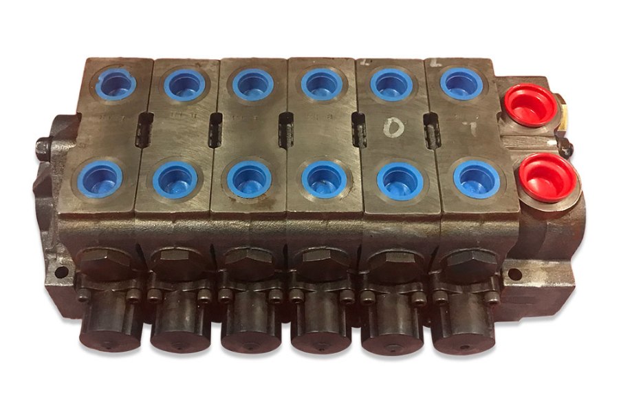 Picture of Miller 6 Spool V20 Gresen Hydraulic Valve Body for Rollback Carriers