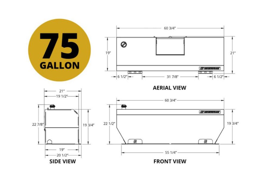 Picture of Transfer Flows 75 Gallon In-Bed Auxiliary Fuel Tank System -TRAX4 (Dodge/Ram,
Ford, Gm/Chevy)