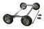 Picture of Collins Hi-Speed Dolly PRO Dolly Set Zinc Plated w/ Aluminum Axles and Aluminum Diamond Cut Wheels