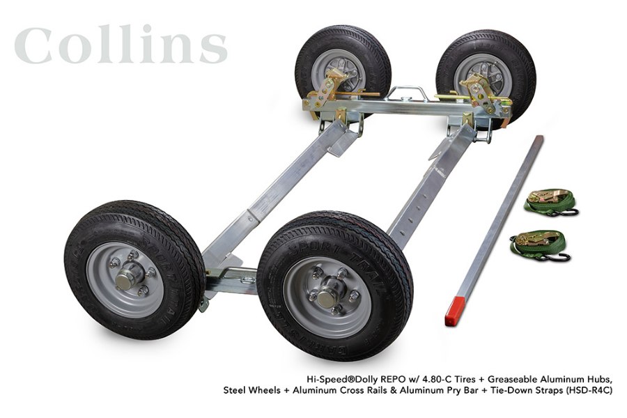 Picture of Collins Hi-Speed Dolly REPO Dolly Set Zinc Plated w/ Aluminum Axles and Steel 5 Lug Wheels 4.80 x 8