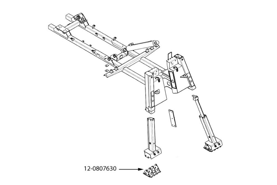 Picture of Miller Lower Spade Pad Weldment Century Heavy Duty Wreckers