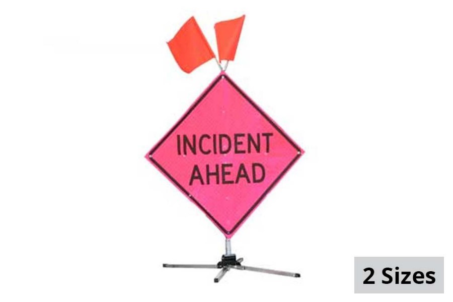 Picture of Dicke Safety Products DynaFlex "Incident Ahead" Sign System