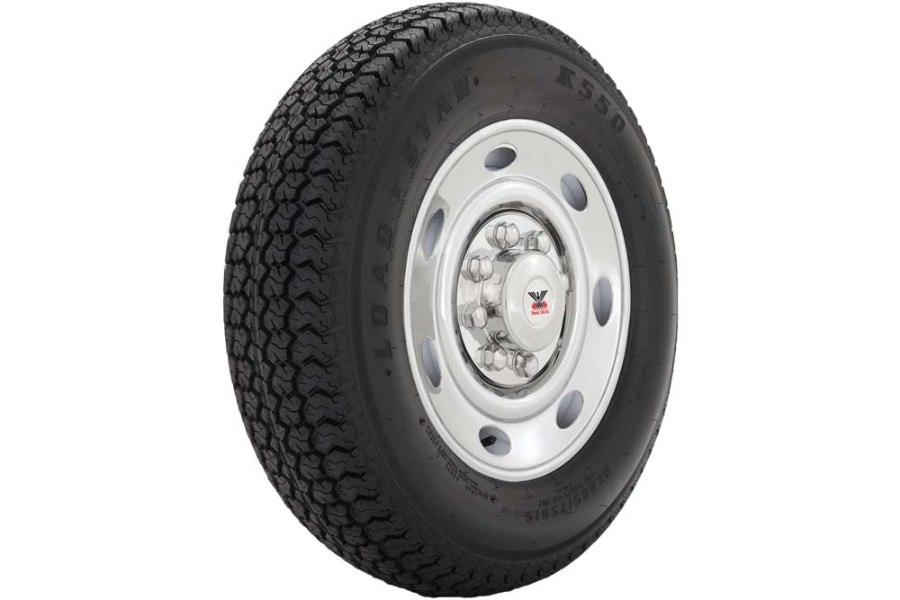 Picture of Phoenix Stainless Steel D.O.T. Single Wheel Simulator Set 16" 8 Lug 7 Oval HH Trailer Wheels