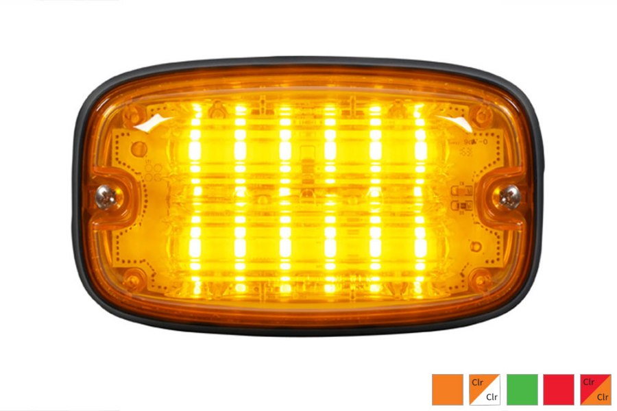 Picture of Federal Signal FireRay Warning Lights, FR4 4x3, Amber/White LED