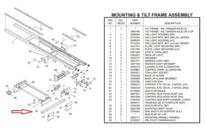 Picture of Century Bed Pivot Pin 28.5" x 2" Tandem Axle