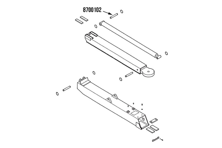 Picture of Miller Base End Wheel Lift Extend Cylinder Pin Vulcan 805