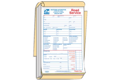 Picture of Basic Road Service Form Receipt Books