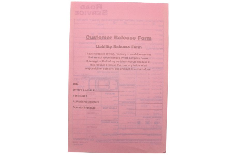 Picture of Custom Road Service Register Form Tickets