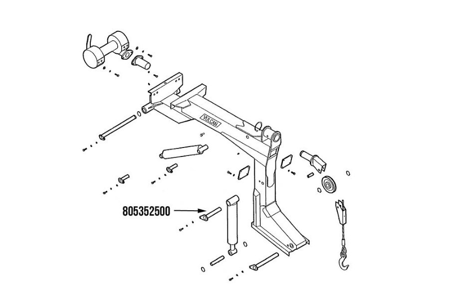 Picture of Miller Base End Wheel Lift Tilt Cylinder Pin Vulcan 805