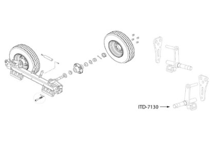 Picture of In The Ditch Replacement Dolly Spindle Right Hand XD Dolly SLS