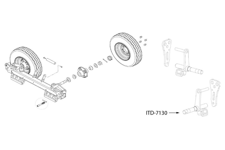 Picture of In The Ditch Replacement Dolly Spindle Right Hand XD Dolly SLS