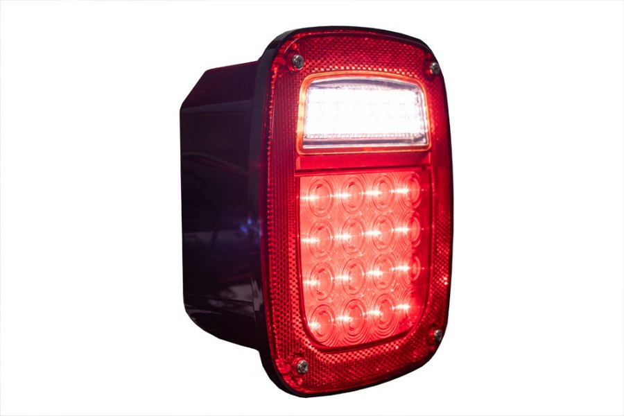 Picture of Maxxima 6" x 7" Red / White Stop / Tail / Turn and Back Up Light w/ 38 LEDs
