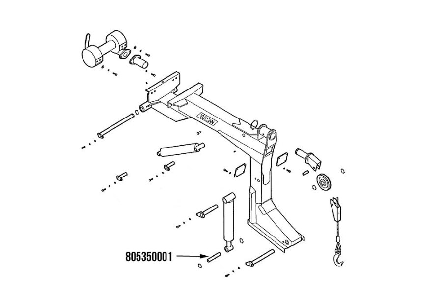 Picture of Miller Rod End Wheel Lift Tilt Cylinder Pin Vulcan 805
