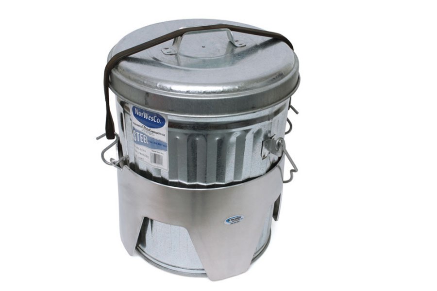 Picture of In The Ditch Galvanized Steel Trash Cans w/ Lids