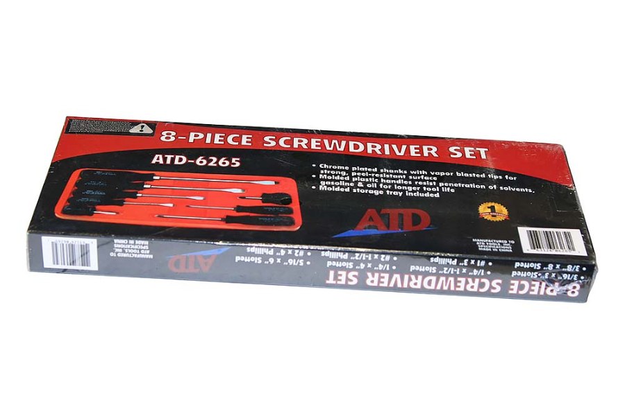 Picture of ATD Tools 8 Piece Screwdriver Set Slot and Phillips Heads