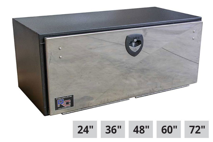 Picture of RC Industries Black Powder Coated Steel Toolbox w/Stainless Steel Door