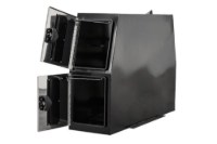 Picture of Buyers Black Steel Backpack Truck Box w/Stainless Steel Door and Flat Floor