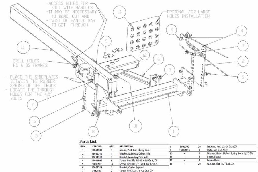 Picture of SnowDogg MD/MDII and VMD/VMDII Series Mount 2004-2013 GM Colorado/Canyon