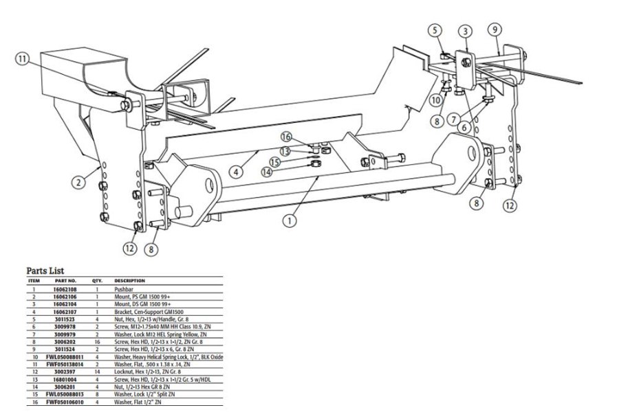 Picture of SnowDogg Mount 1999-2007 GM Trucks MD/MDII and VMD/VMDII Seris