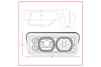Picture of Trux Rectangular Halo LED Projector Headlight Assembly