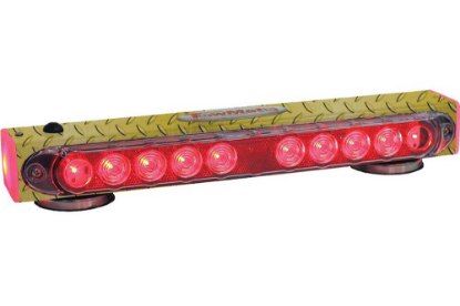 Picture of Towmate Wireless Magnetic LED Combination Warning and Tow Light Strip, Yellow Diamond Plate