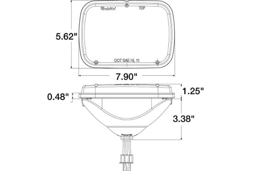 Picture of Truck-Lite Rectangular 2 Diode 5"x7" Complex Reflector Headlight - Heated Lens
Option