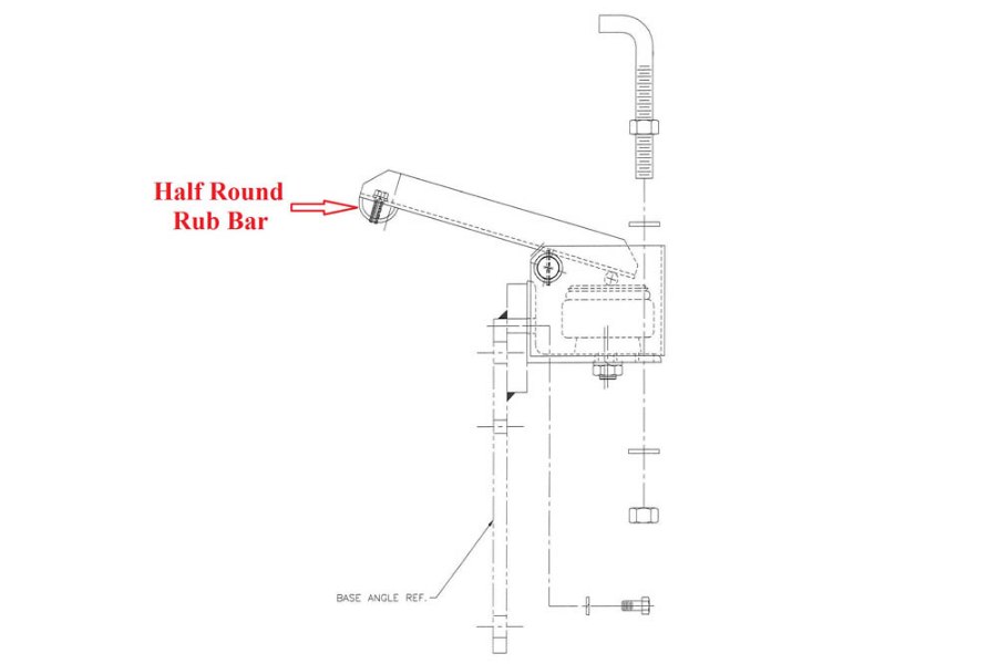 Picture of Miller DP Winch Half Round 13 3/4" Rub Bar