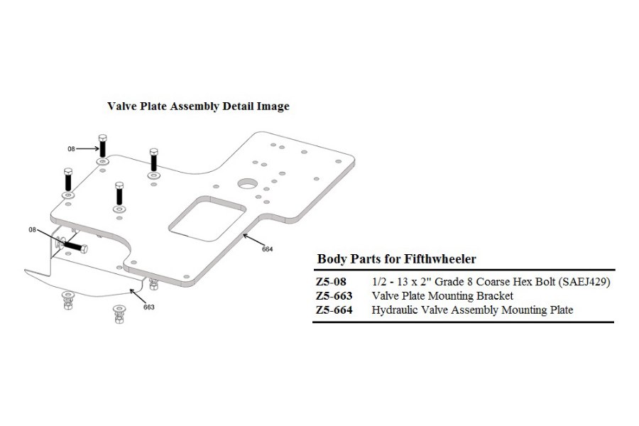 Picture of Zacklift Hydraulic Valve Assembly Mounting Plate