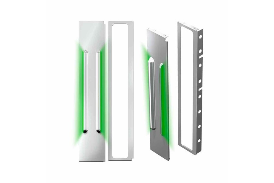 Picture of Trux 15" Multifit Louvered "Glow Trim" Air Cleaner LED Light Bars - Peterbilt