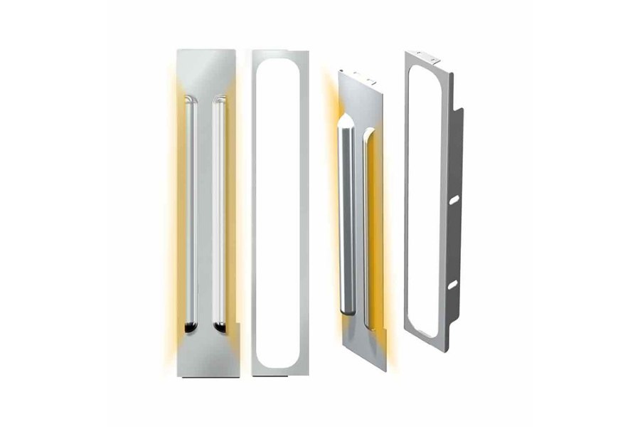 Picture of Trux 15" Multifit Louvered "Glow Trim" Air Cleaner LED Light Bars - Peterbilt