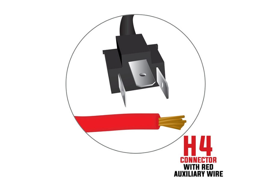 Picture of Trux LED Projection Headlight w/ Auxiliary Halo Oblong - Combonation High/Low
Beam