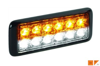 Picture of Federal Signal 12-LED MicroPulse Split Amber/White LED Warning Light