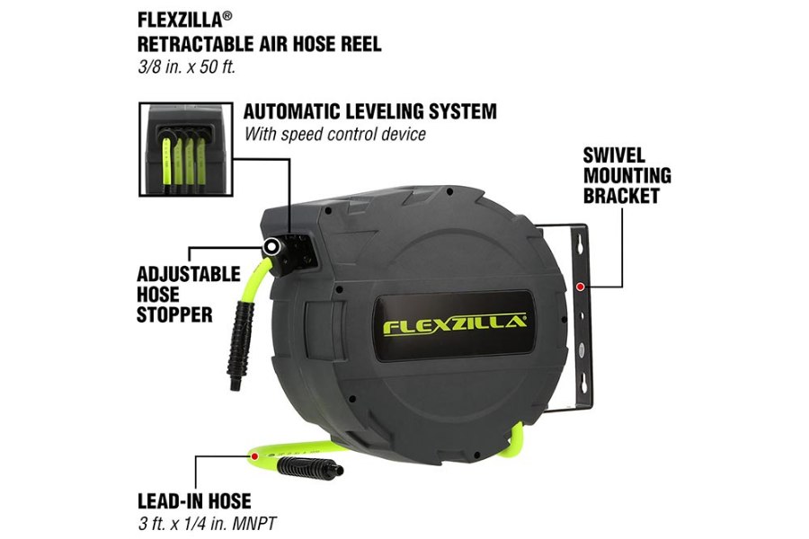 Picture of Flexzilla Enclosed Plastic Retractable Air Hose Reel