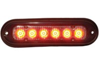 Picture of Whelen ION T-Series Super-LED Surface Mount Warning Light, Red, Smoked Lens