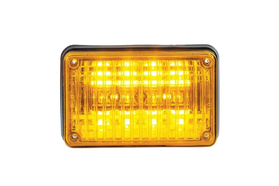 Picture of Whelen Rectangular Flashing Super-LED Warning Light, Amber Lens