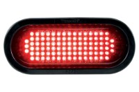 Picture of Whelen Grommet Mount Oval LED Flashing Warning Light, Red Lens