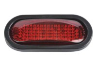 Picture of Whelen Grommet Mount Oval LED Flashing Warning Light, Red Lens