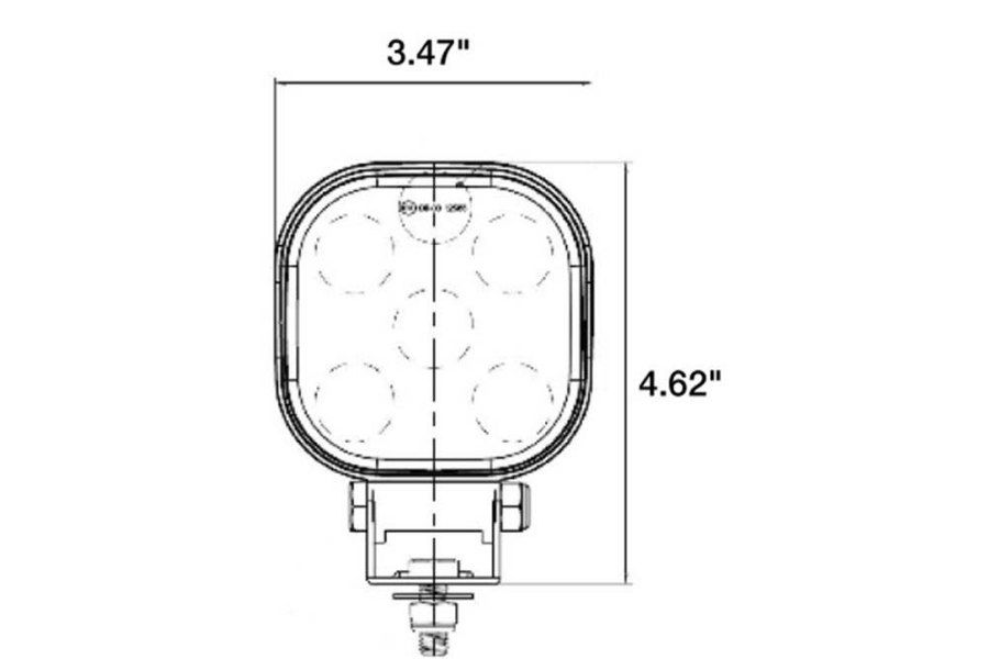 Picture of Truck-Lite Square 5 Diode 3x3" Work Light - Black Housing