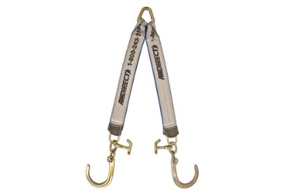 Picture of AW Direct Tow ProV-Strap with 8" J-Hooks and Hammerhead T/J Combo Hooks, 24"L