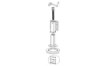 Picture of SnowDogg Plow Running Gear Assembly Parts 1" Screw With Adjustable Nut