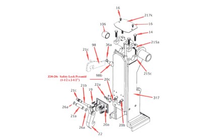 Picture of Zacklift Safety Lock Pyramid 1-1/2 x 2-1/2"
