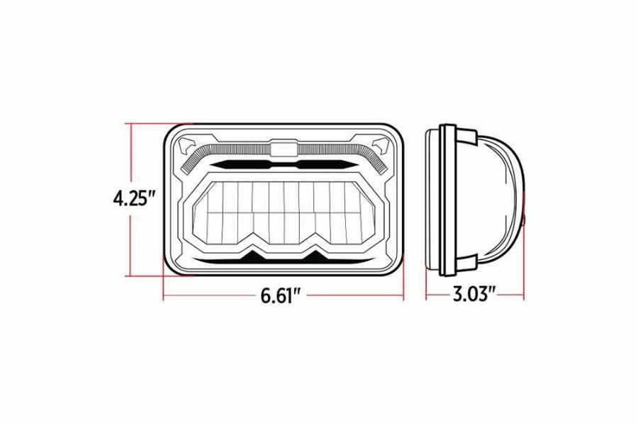 Picture of Trux 4" X 6" LED Reflector Headlight