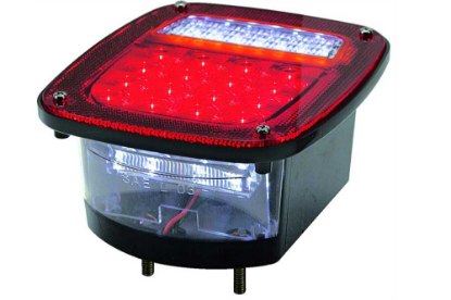 Picture of LED Jeep Style Light w/License Plate Lamp, 6"W x 7"H x 3"D