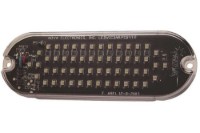 Picture of AW Direct Surface Mount LED Flashing Warning Light, Oval, 6-1/2"L x 2-1/4"H, Red Lens