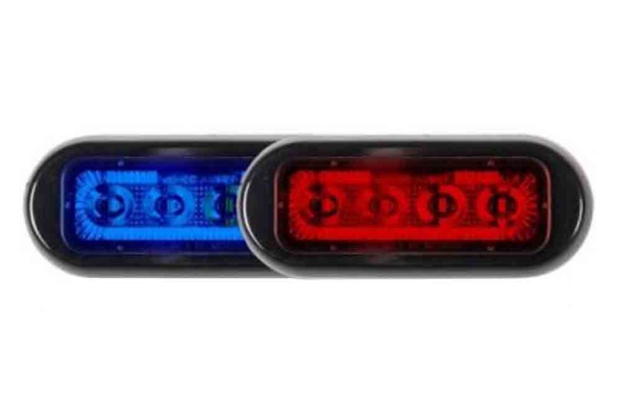 Picture of Maxxima 8 LED Rectangular Surface Mount Warning Clear Lens