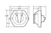 Picture of Truck-Lite 7 Solid Pin Surface Mount Receptacle