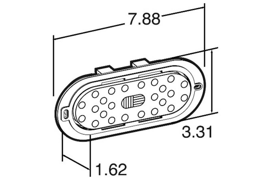Picture of Truck-Lite Oval Auxiliary 26 Diode Turn Signal Light w/ Mounting Option